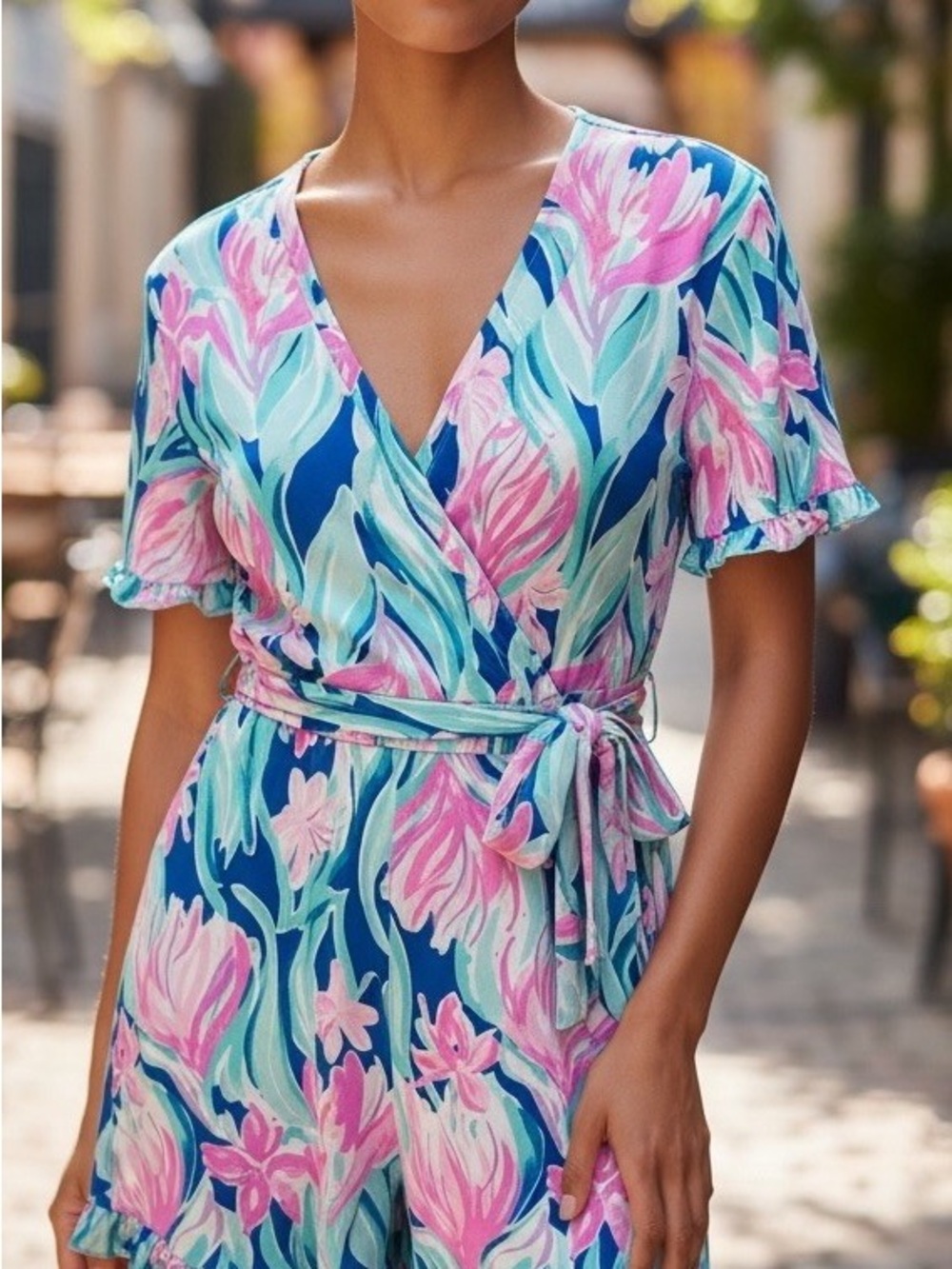 Brand New Lilly Pulitzer Liddy Romper Wrap Dress